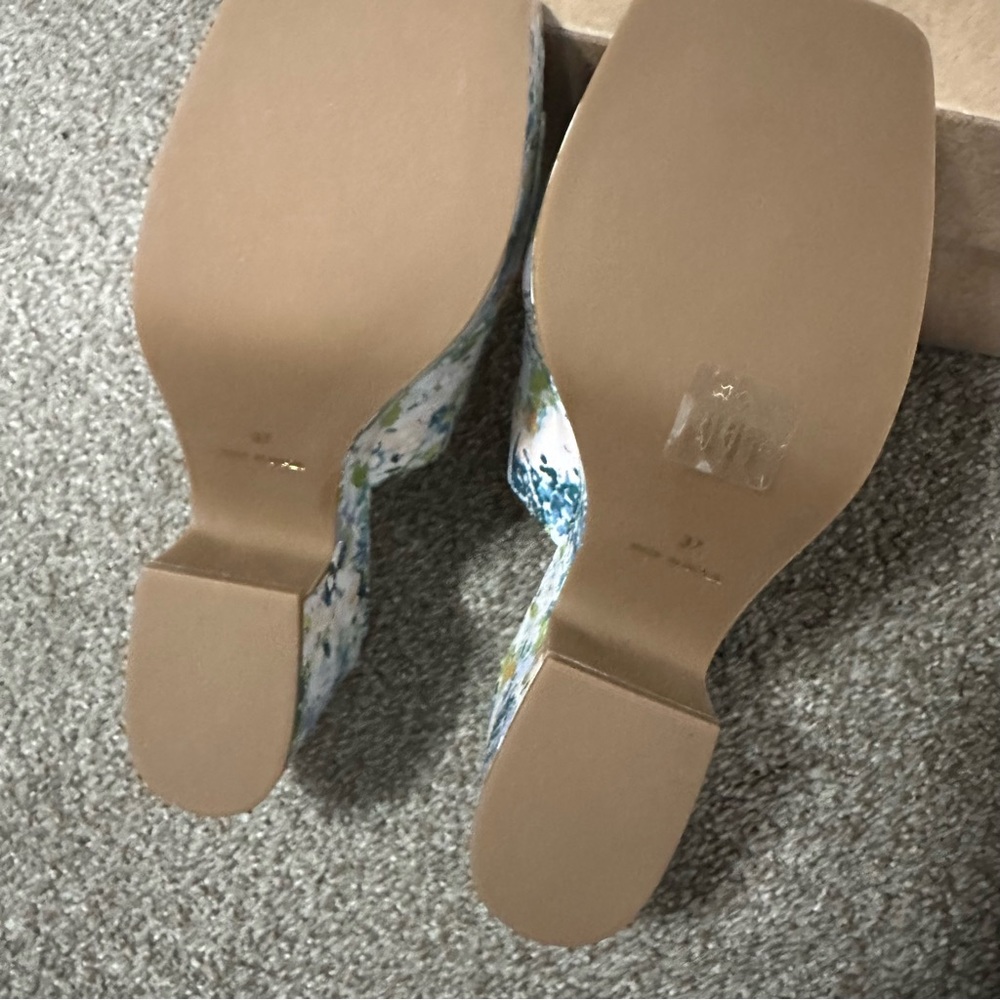Anthropologie Maeve Platform heels floral blocked heel size 37 - Picture 4 of 11